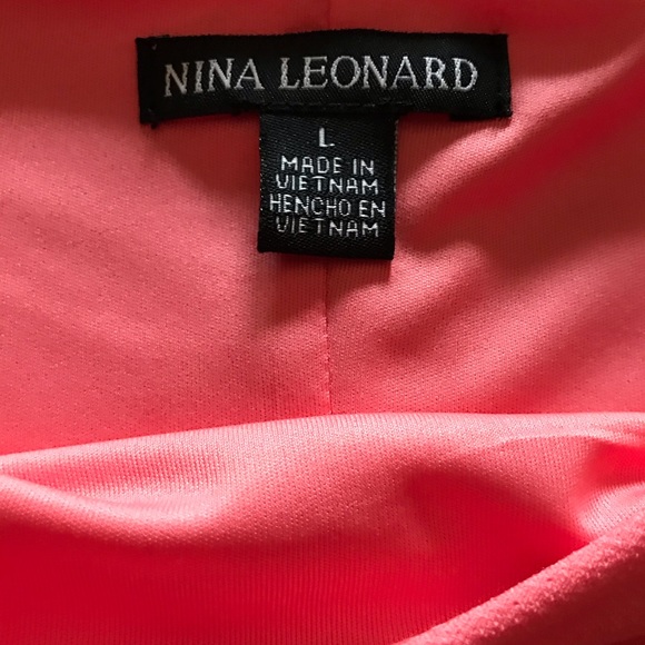 NWT: Nina Nicole coral dress w/detail on sleeves - Picture 14 of 14